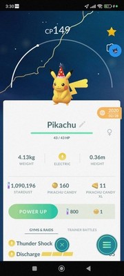 Pokemon Shiny Pikachu Red Party Hat - TRA'DE GO 