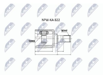 Original NTY Gelenksatz Antriebswelle NPW-KA-322