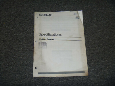 Cat Caterpillar 3044c Engine Specifications Shop Service Repair Manual 