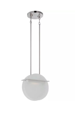 X 2 Nuvo Lighting 62/158 Latitude LED 11 inch Polished Nickel Pendant Light