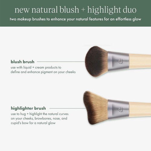 Blush + Highlight Brush Duo, Face Makeup Brushes - Picture 5 of 16