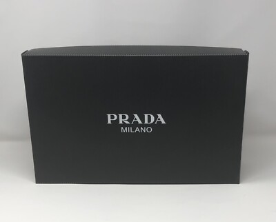 PRADA ボックス GENUINE USED CONDITION GREY PRADA STORAGE DRAWER SHOE BOX