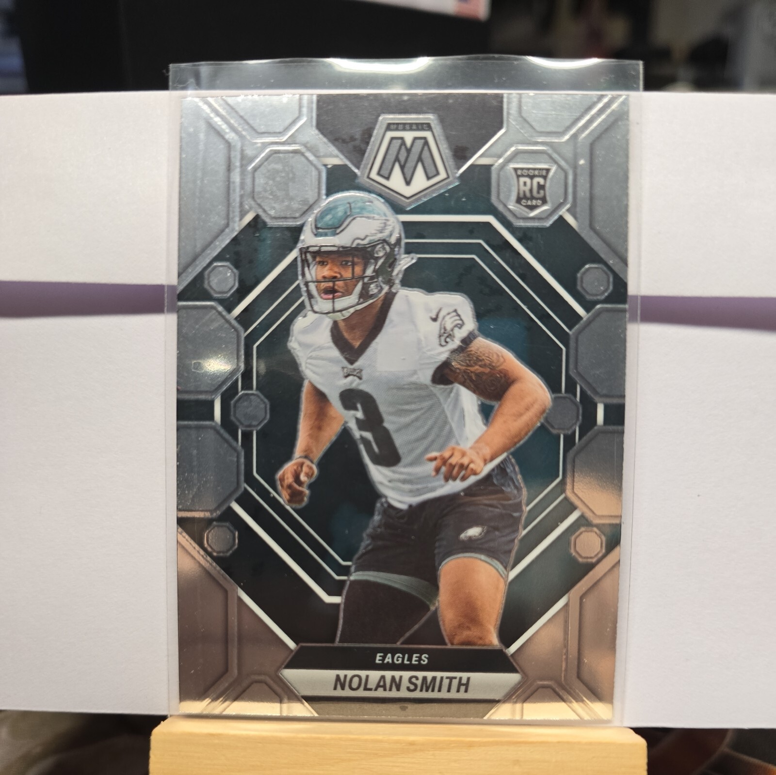 Nolan Smith Base Rookie RC 2023 Mosaic Football Card #353 Philadelphia Eagles