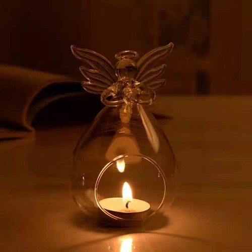 Angel Glass Tea Light Candle Holder Home Party Decor Candlestick Storage Ho C;yg - Picture 7 of 10