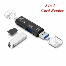 5in1 Type C USB-C to USB 2.0 TF Micro SD OTG Card Reader For Laptop Phone Tablet