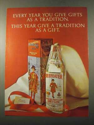 1972 Beefeater Gin Ad - Every Year You Give Gifts