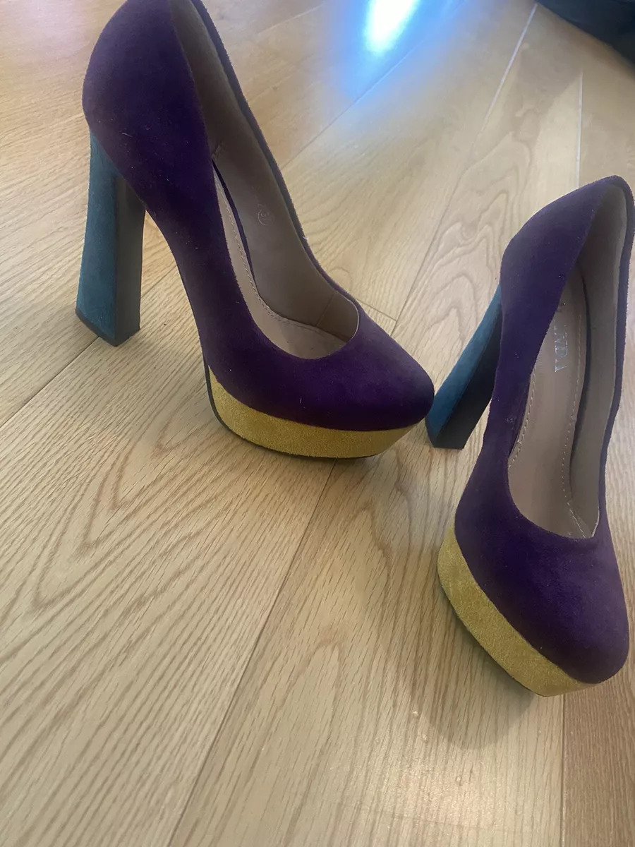 Purple and green heels hotsell