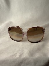 vtg 60s oversized butterfly grandma Pink And Brown Glasses 70s Sunglasses Mod