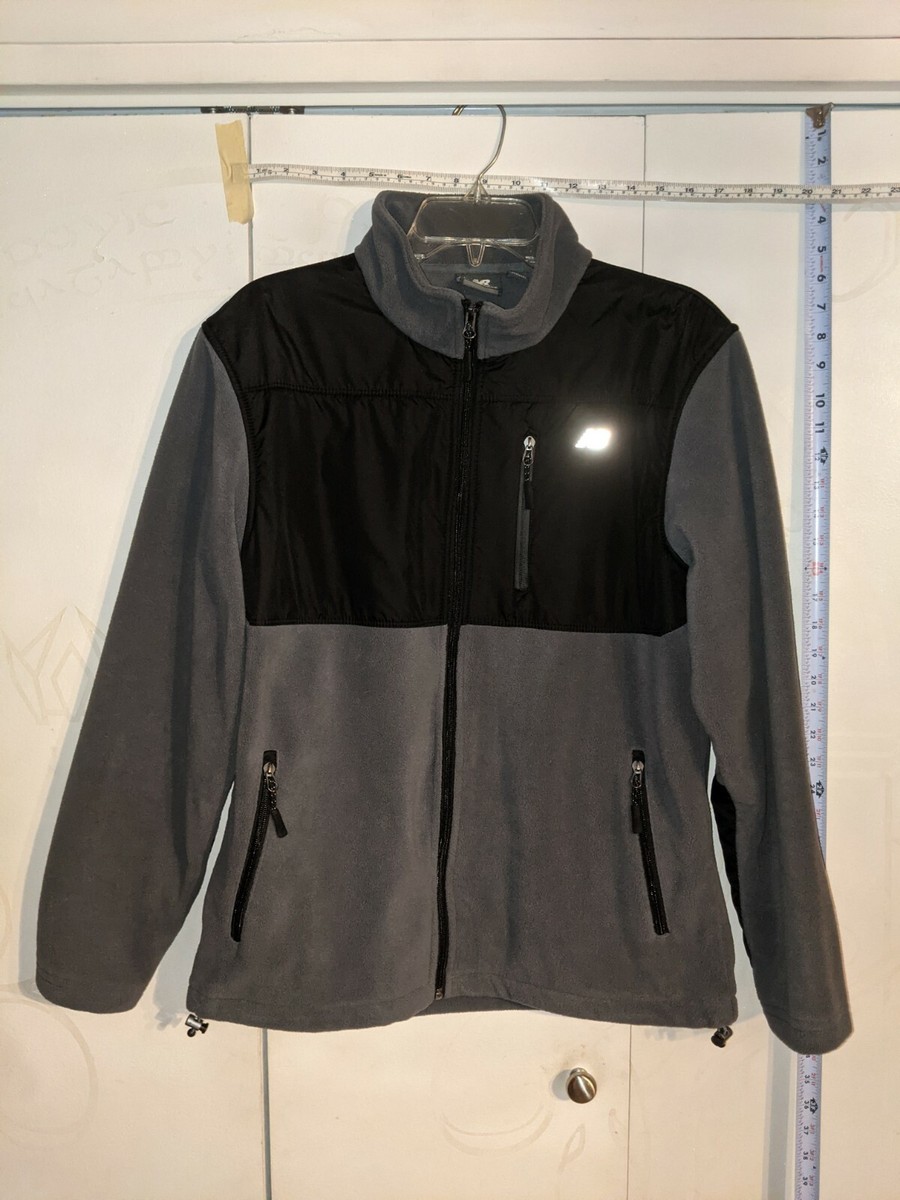 New Balance Full-Zip Fleece Jacket Mens Size Small Gray/Black RN