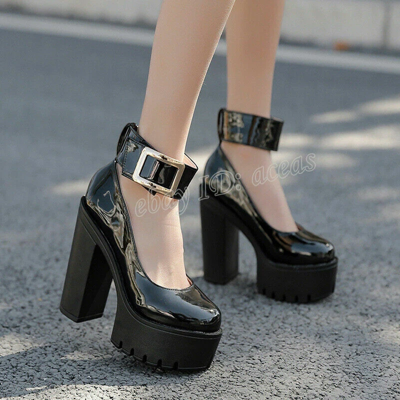 Punk Ankle Strap Pump