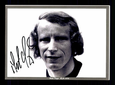Berti Vogts Autogrammkarte DFB Weltmeister 1974 Original Signiert