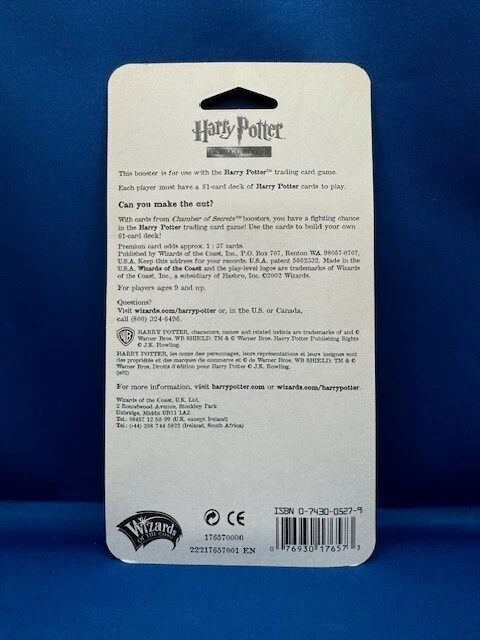 Harry Potter Chamber of Secrets Booster Blister Pack Set of 3 Artworks SEALED - Image 2 of 4