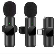 Mini Wireless Lavalier Microphone Mic Phone For Iphone Type C Recording Vlog