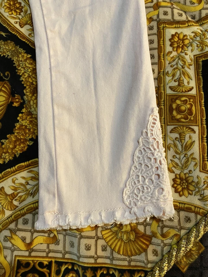 Девочек JOES персиковый / Lt розовый хлопок эластичной узкие капри брюки джинсы размер 6 - Изображение 2 из 4