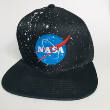 Buzz Aldrin NASA Black Space Design Embroidered Black Baseball Hat