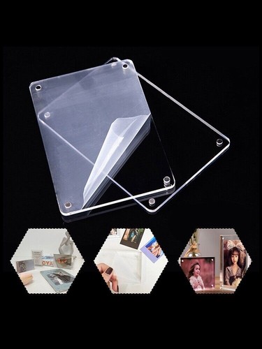Transparent Acrylic Photo Double Sided Clear Picture Frame-Magnetic Photo Block - Picture 2 of 18