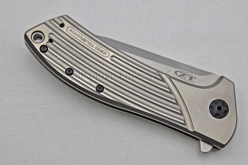Zero Tolerance Knife - 0801 Titanium ZT Flipper - Elmax - NOS - Picture 5 of 6