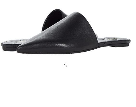 MICHAEL KORS Renee Flex Slides Pointed Toe Flat Mules Black Real