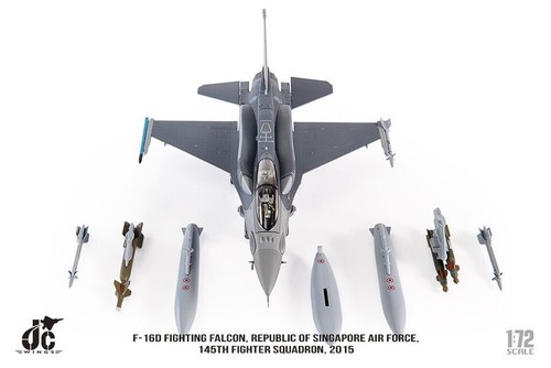 1:72 JC Wings F-16D FIGHTING FALCON RSAF 145TH Fighter 2015 Diecast Plane Model - Picture 19 of 20