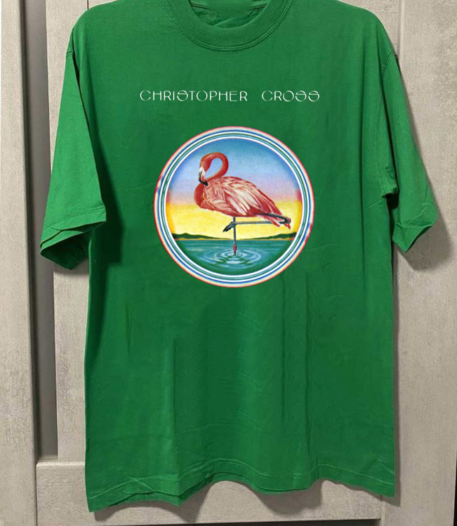 Christopher Cross - Christopher Cross Album T Shirt Green All Size