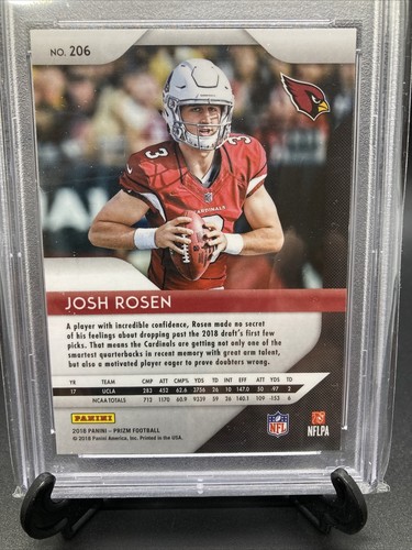 2018 Panini Prizm #206 Josh Rosen Rookie Card PSA 9 Mint Cardinals Browns - Picture 8 of 12