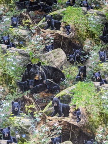 Custom scrub top black bear family in the woods Please measure for correct size! - Picture 6 of 8