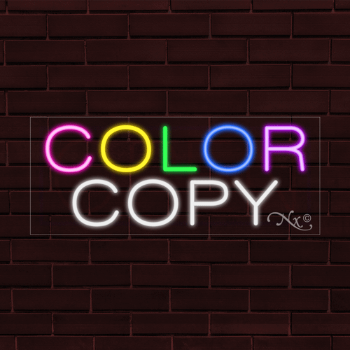 NUEVO LETRERO INTERIOR "COPIA A COLOR" 30x12X1 PULGADAS LED FLEX 30045 - Imagen 1 de 1