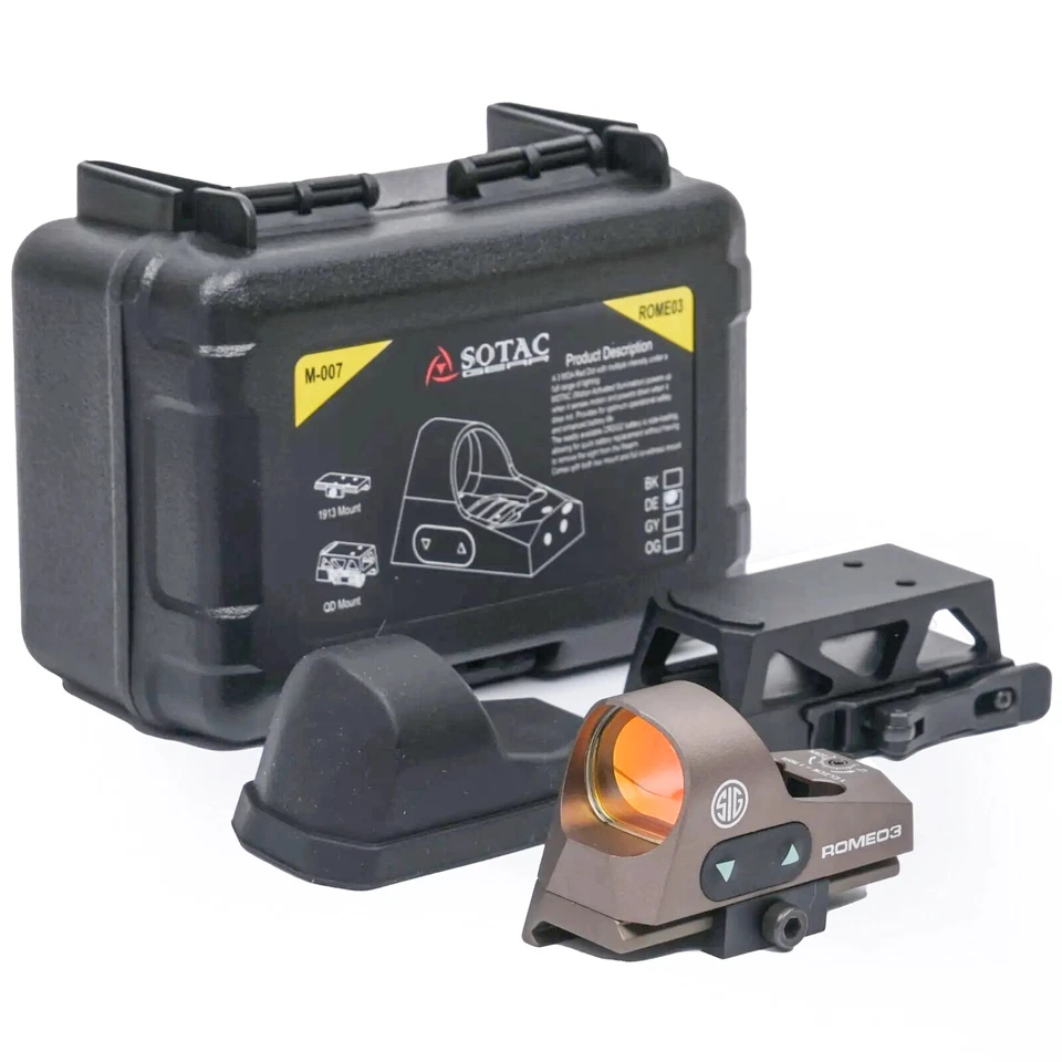 Mira reflexa 1x25mm 3 MOA mira ponto vermelho SOR31002 SigSauer Romeo3 por SOTAC Gear - Imagem 2 de 4