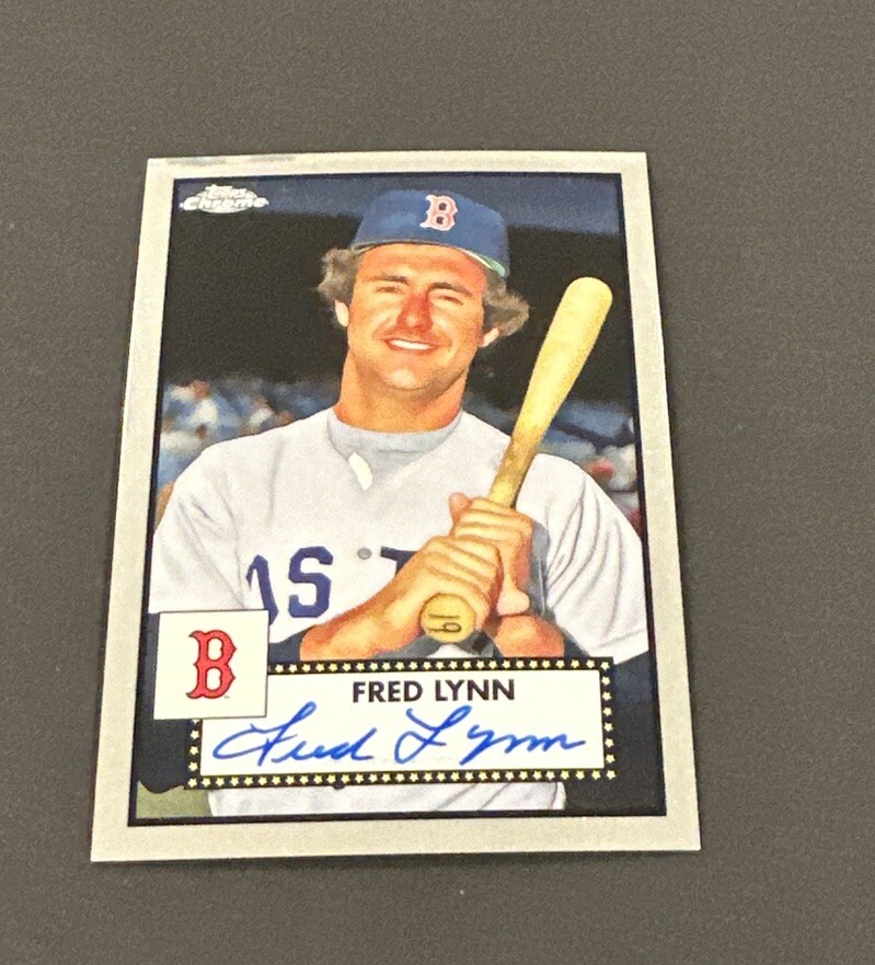 2021 TOPPS CHROME PLATINUM ANNIVERSARY FRED LYNN ON-CARD AUTO! BOSTON RED SOX