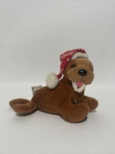 Coca Cola, Christmas Seal w/ Santa Hat and Coke Bottle, Stuffed Animal Plush