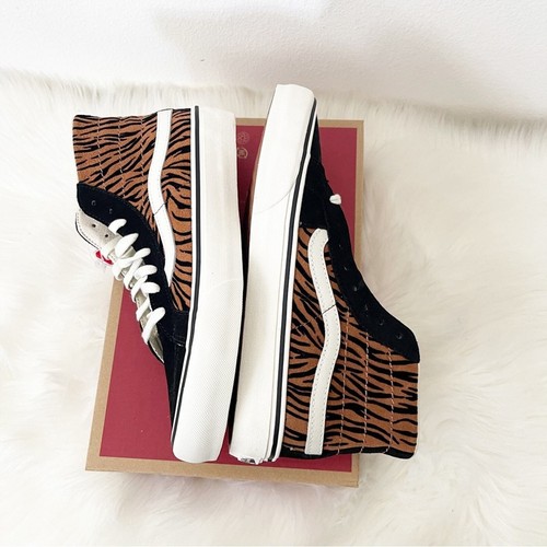 VANS SK8-Hi 38 Decon S UltraCush Animal Stripes Black / Marshmallow NEW - Picture 3 of 9