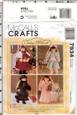 "Doll Clothes"  1995 McCall's Crafts Betsy McCall  7934 Winter Holiday UNCUT