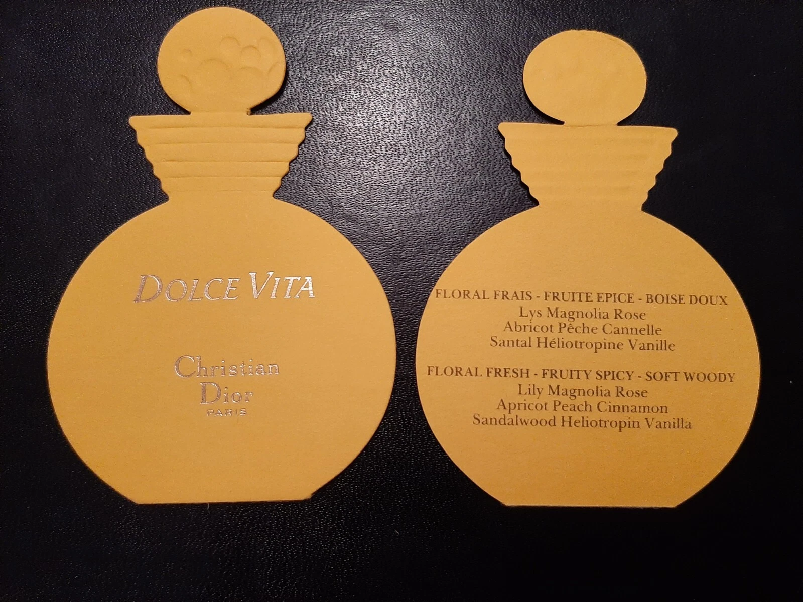 Carte Parfumée   Perfume Card . C. Dior   Dolce vita