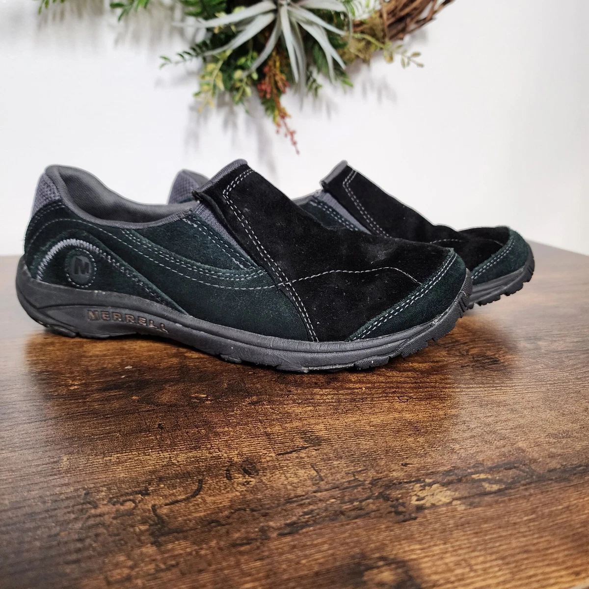 Merrell Shoes Womens 7.5 Kamori Eclipse Slip On Loafers Black