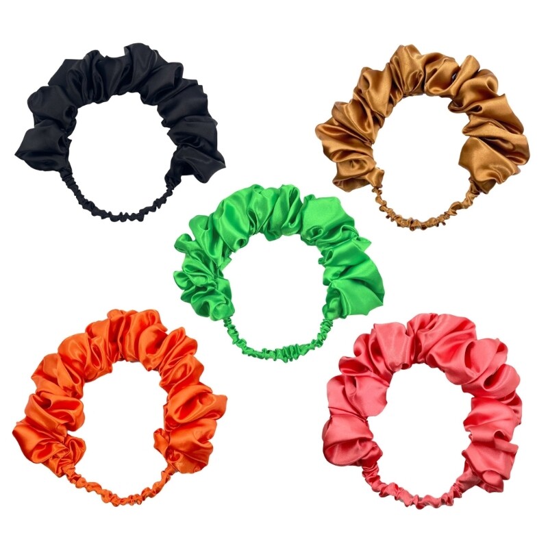 Soft Stretchy Sweet Pleated Headband for Girls Sports Workouts Face Washing  