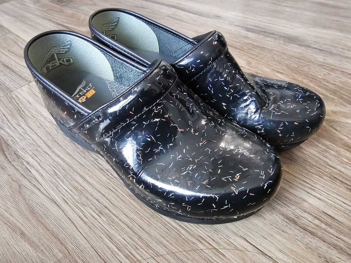 Dansko Black Size 40 Professional Black Glitter Patent Dansko Black Size 40 Professional Black Glitter Patent