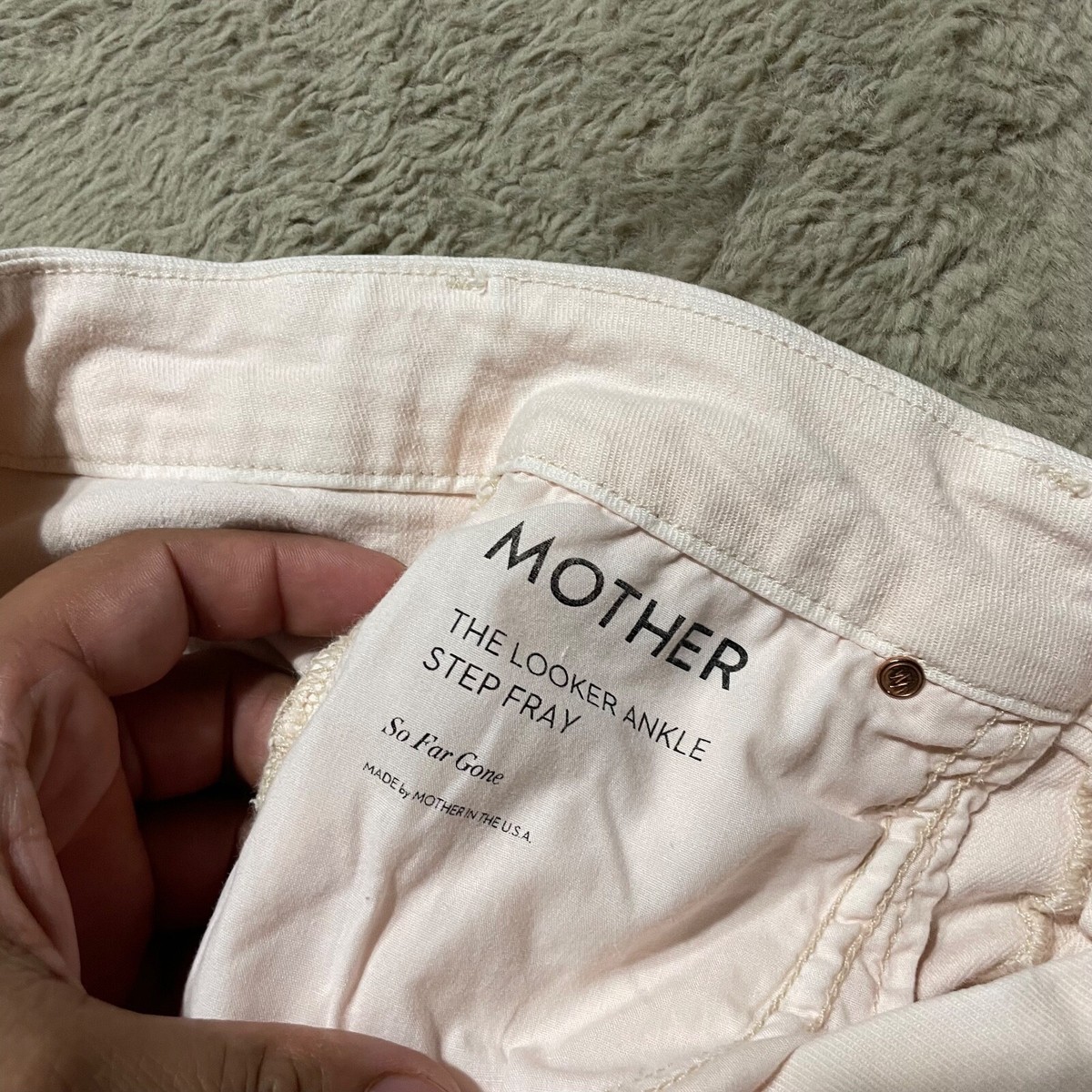 【在庫◎】Mother Looker Ankle Step Fray Pink Lemonade Mother The Looker Ankle Step Fray Jeans Womens Size 27 Pink
