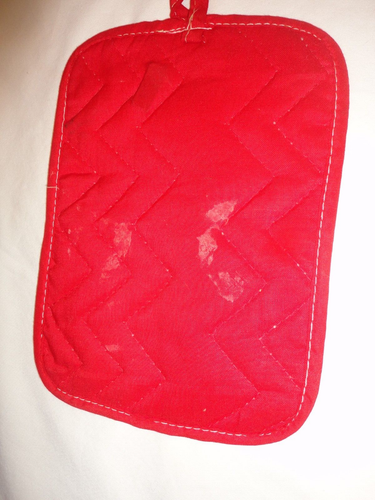 Dish Towel Fringed Vintage 1970's Christmas Print Terry Cloth & Potholder - Picture 5 of 5