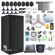 40"x40"x80" Complete Grow Tent Kits w/ LED Full Spectrum Grow Light & Fan &Timer