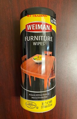 Weiman Wood Cleaner Protect & Polish Furniture Non-Toxic UV Protection 30 Wipes 