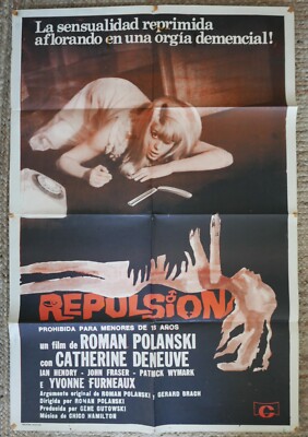 REPULSION POLANSKI movie poster 1965 ARGENTINIAN Catherine Deneuve