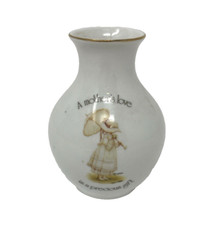 Vintage Holly Hobbie Porcelain "Mother's Love" Bud Vase