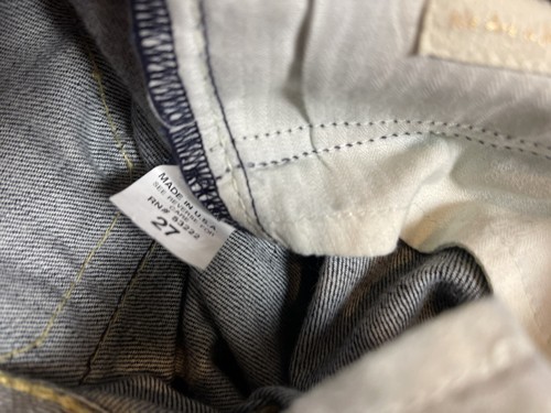 DAVID KAHN WOMENS DISTRESSEDFLARED BLUE JEANS CUT #1554 SIZE 27 L 32.5 USA MADE - Picture 7 of 7