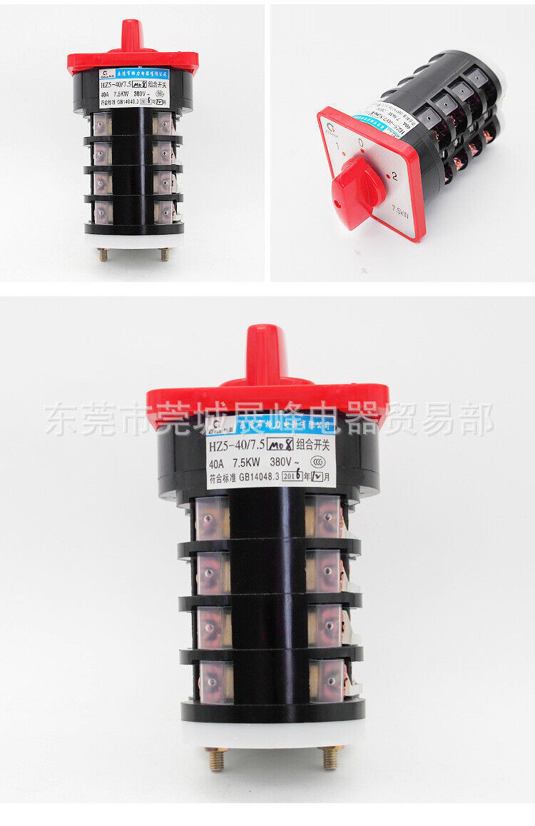 RS PRO, 3P 3 Position Changeover Cam Switch, 690 V, 20A | RS Rotary Changeover Switch Multi-step 5 Position Three Poles 20A Sel