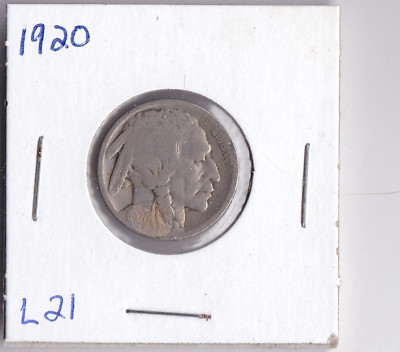 1920 Buffalo Nickel Acid Dated L21