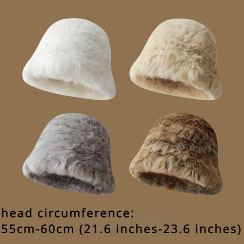 SRTUMEY Clearance - Chapeau Cloche D'hiver En Fausse Fourrure Pour Femme - Confortable Et Chaud - En Tricot