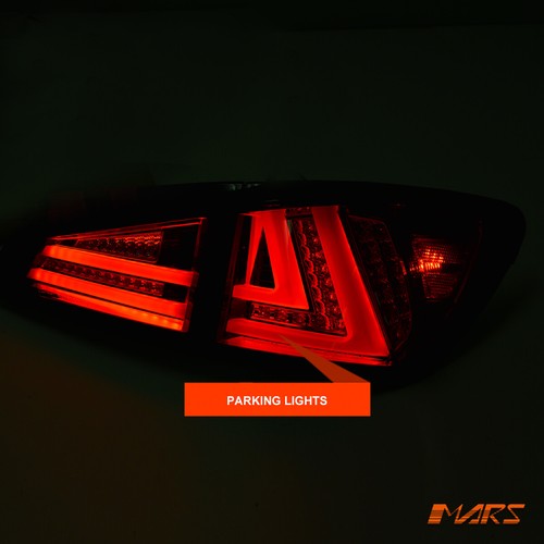 Red Clear Full LED 3D Stripe Bar Tail Lights for Lexus ISF IS250 IS350 05-13 - Picture 15 of 16