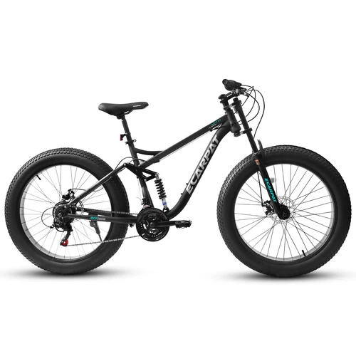 26" Mountain Bike,Full-Suspension 21 Speeds w/Disc-Brake MTB Bicycle, Fat Tire - Picture 8 of 42