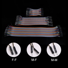 40P DuPont Jump Wire Jumper Breadboard Cable Lead 10/15/21/30cm F-F M-M M-F
