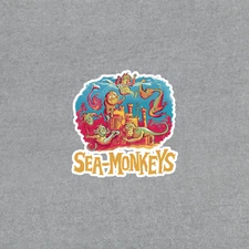 Sea-Monkeys Retro Fantasy Aquatic Pets Colorful Cartoon Sticker #3791